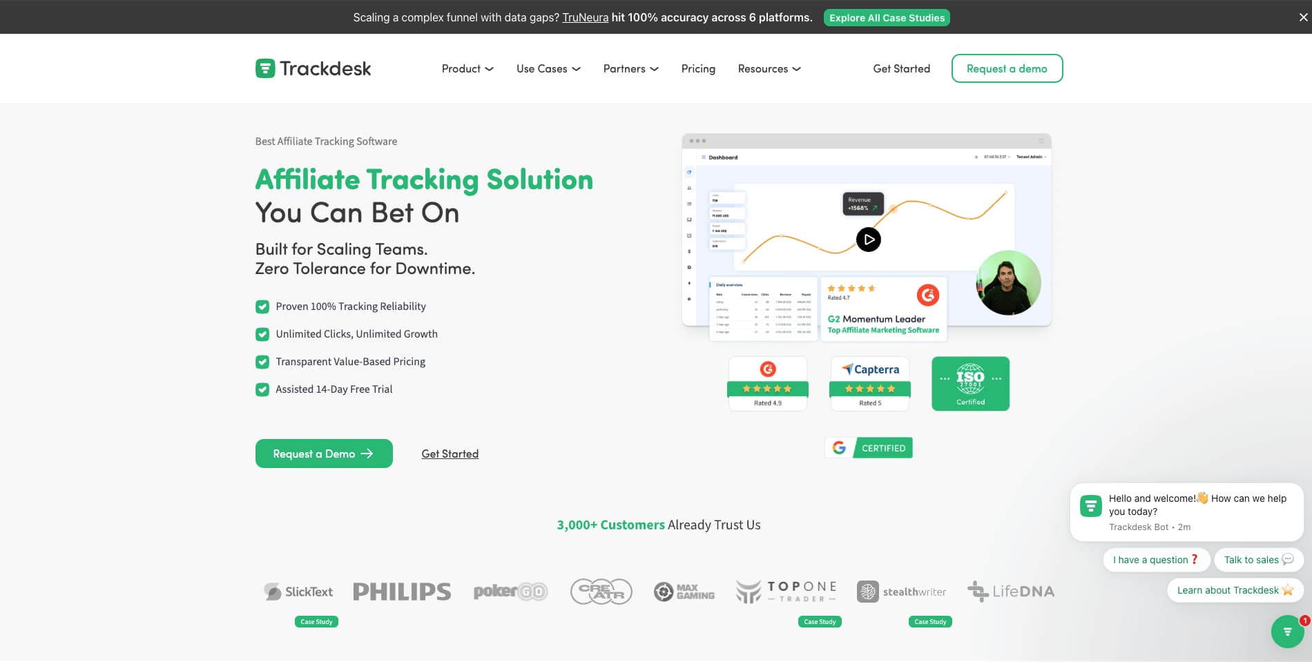 Trackdesk screenshot 1