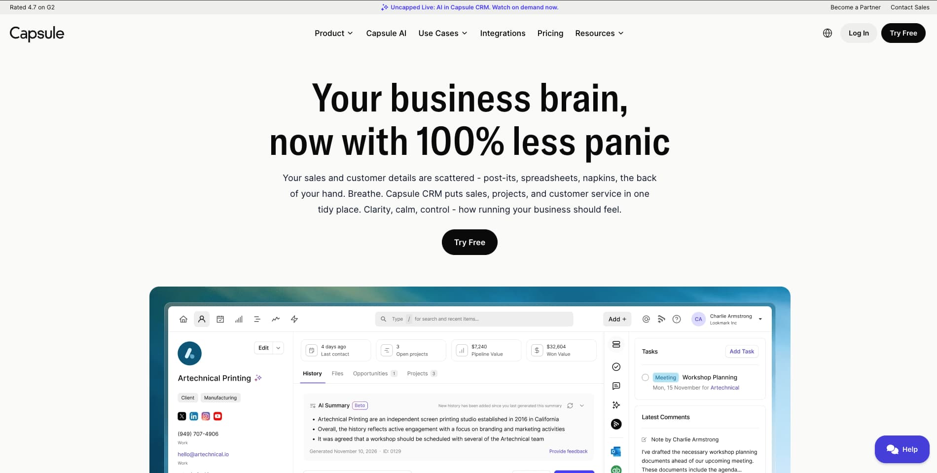 CapsuleCRM screenshot 1