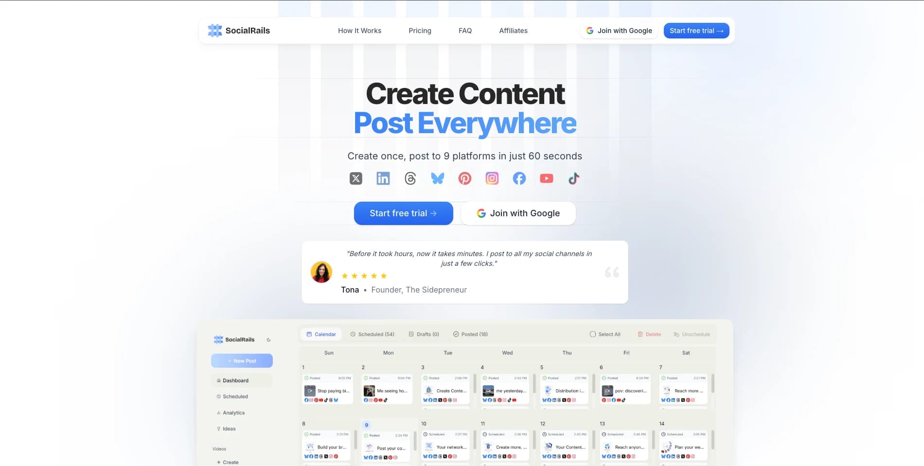 SocialRails screenshot 1