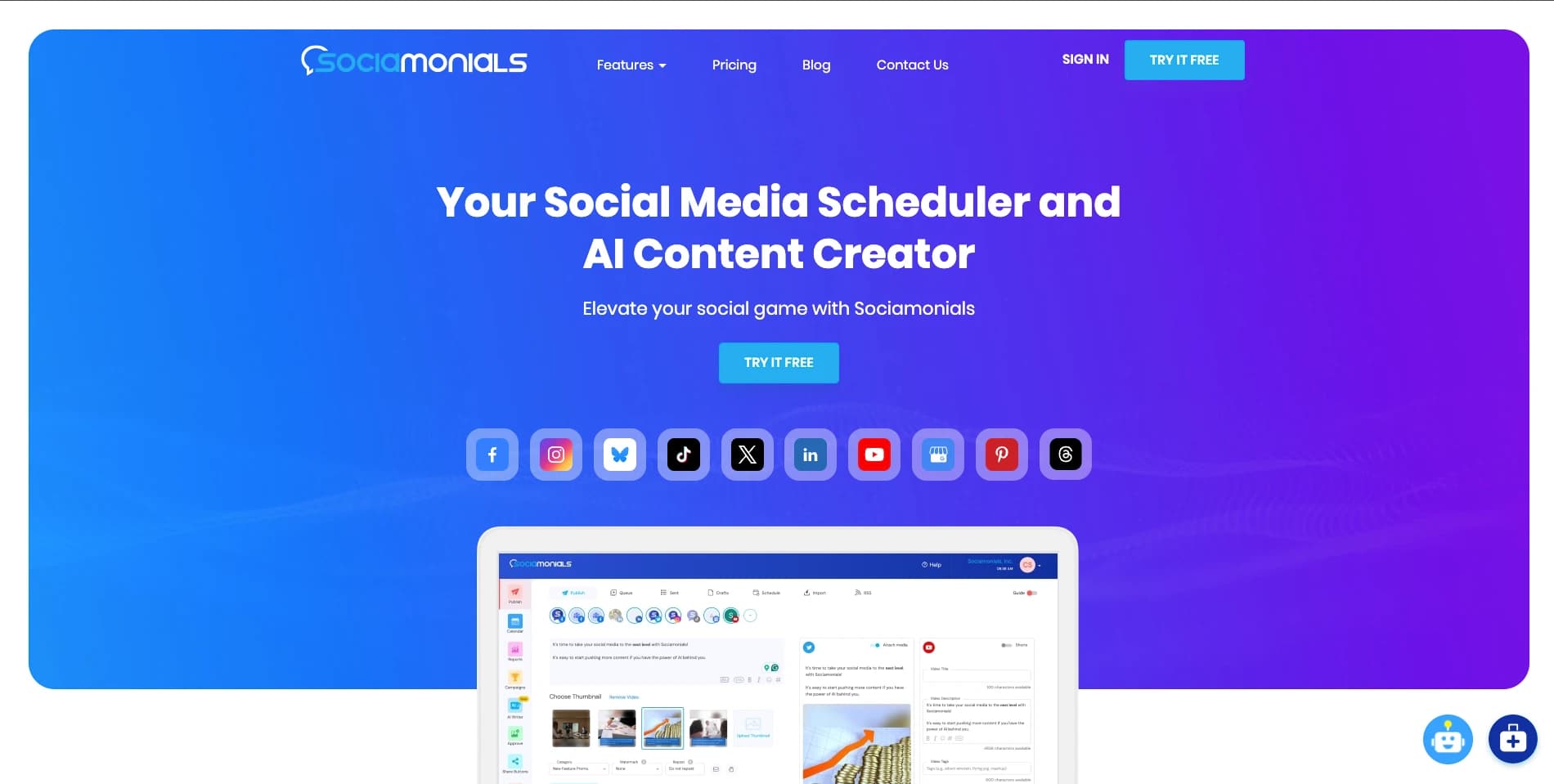 Sociamonials screenshot 1