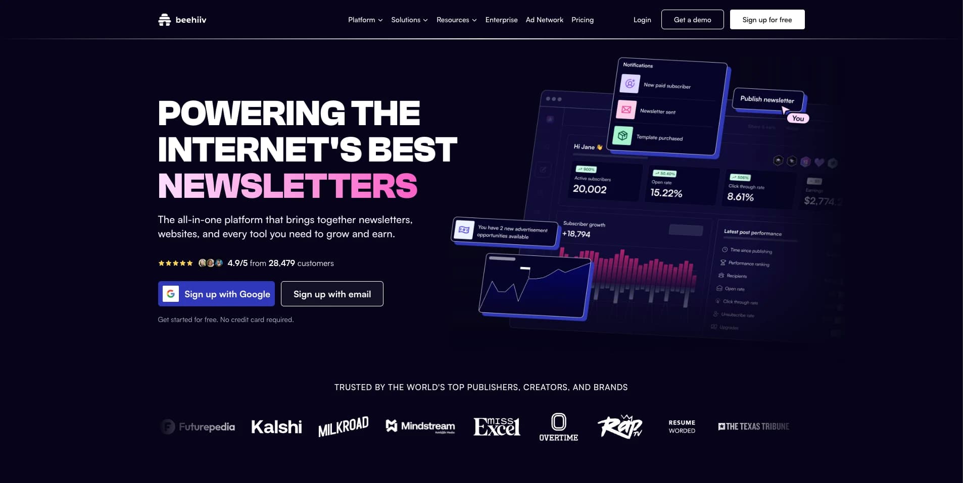 Beehiiv screenshot 1