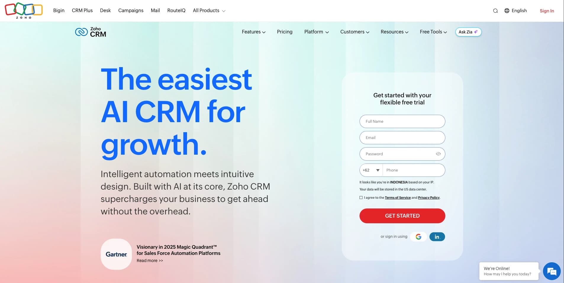 Zoho CRM screenshot 1