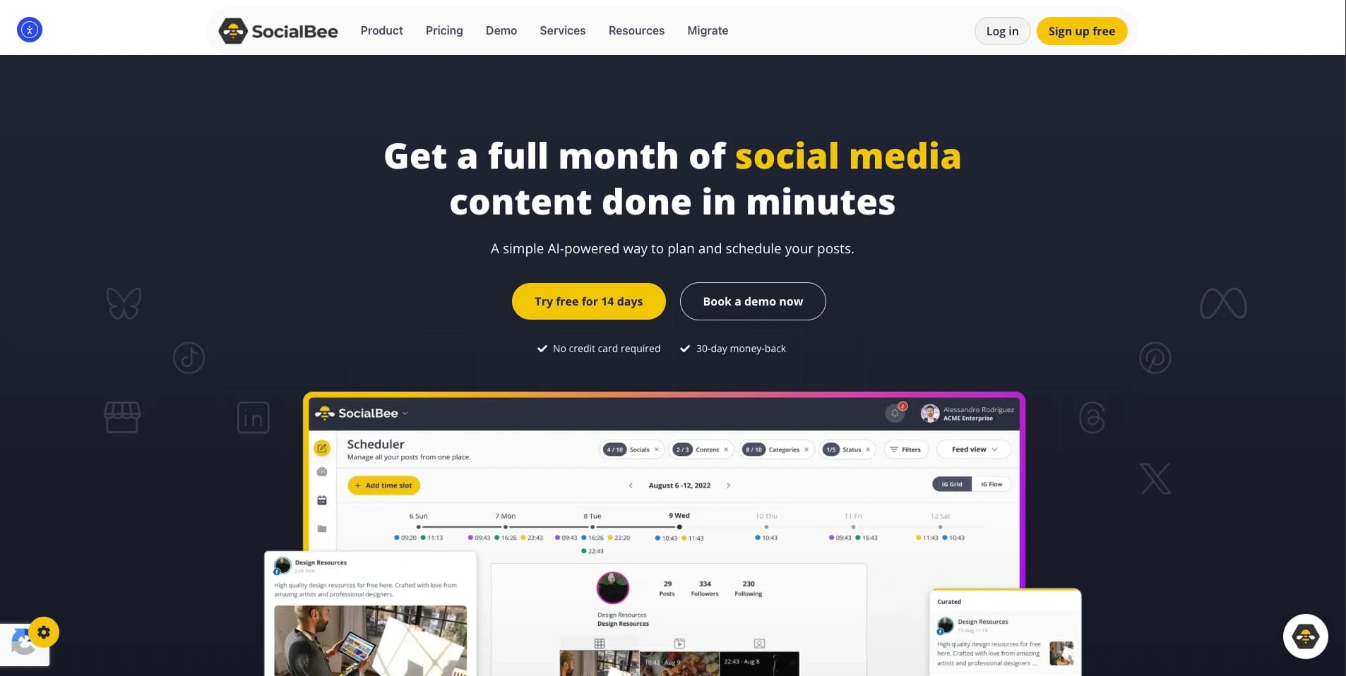 SocialBee screenshot 1