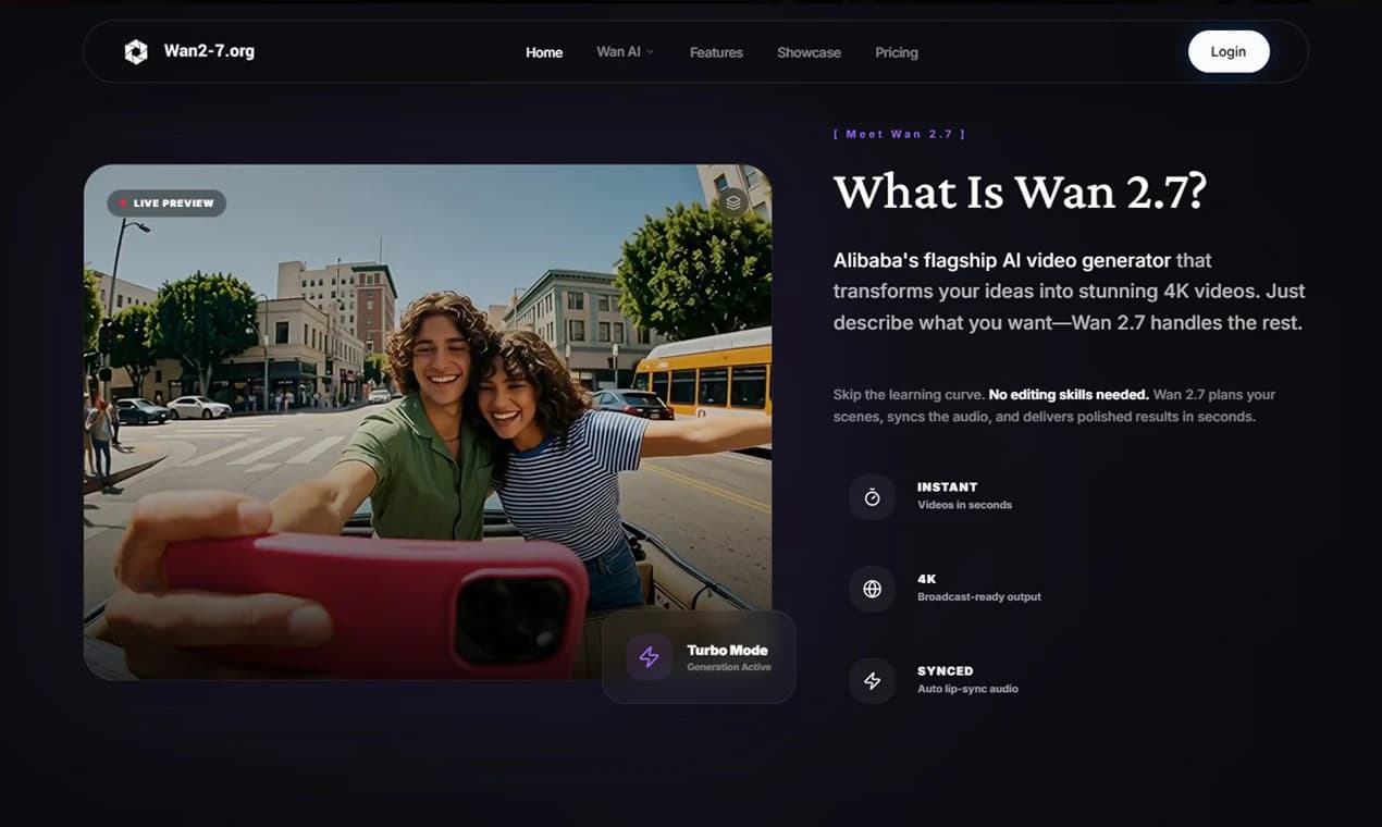 Wan 2.7 AI Video Generator screenshot 1