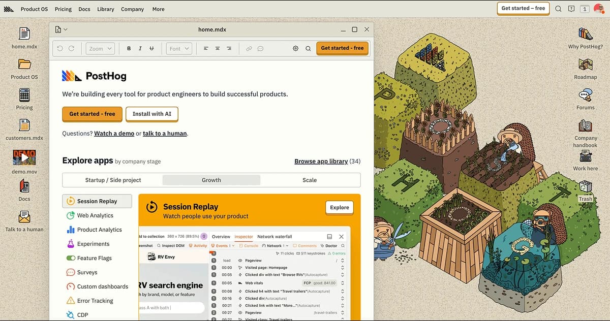 PostHog screenshot 1