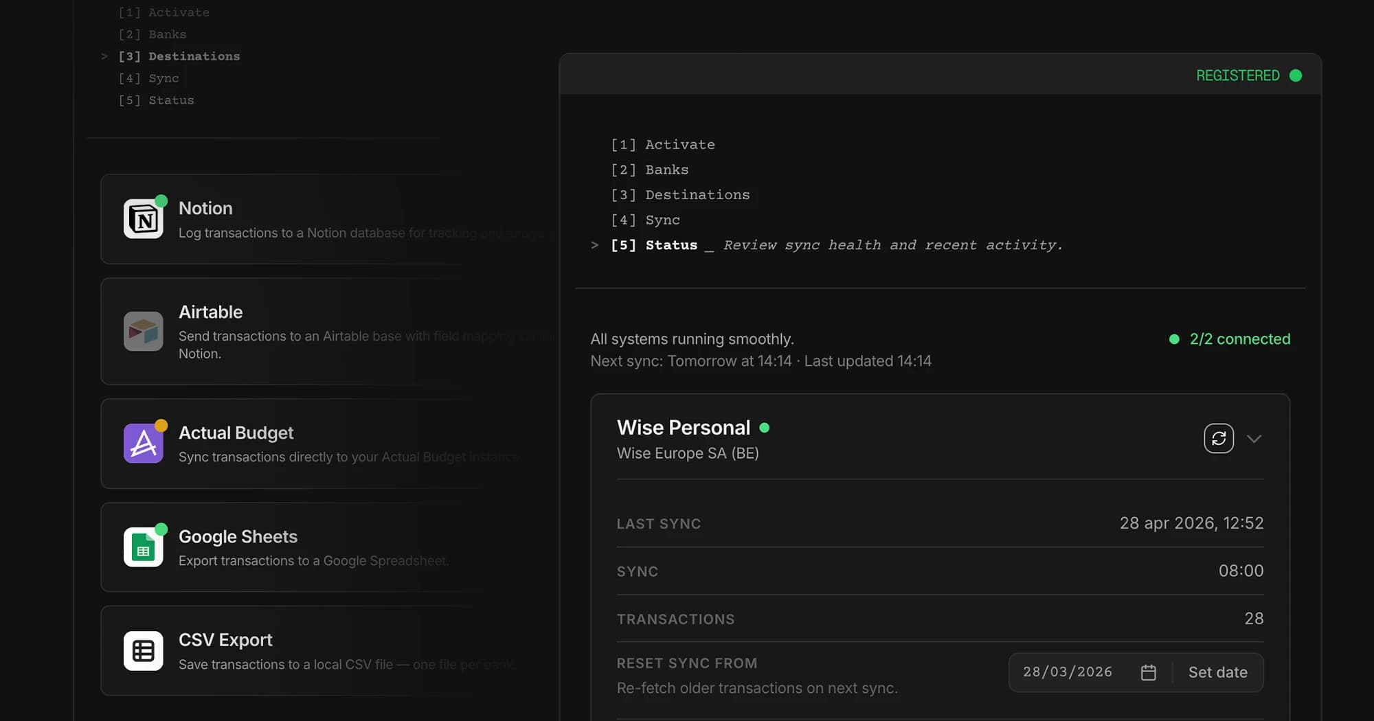 SyncBank screenshot 1