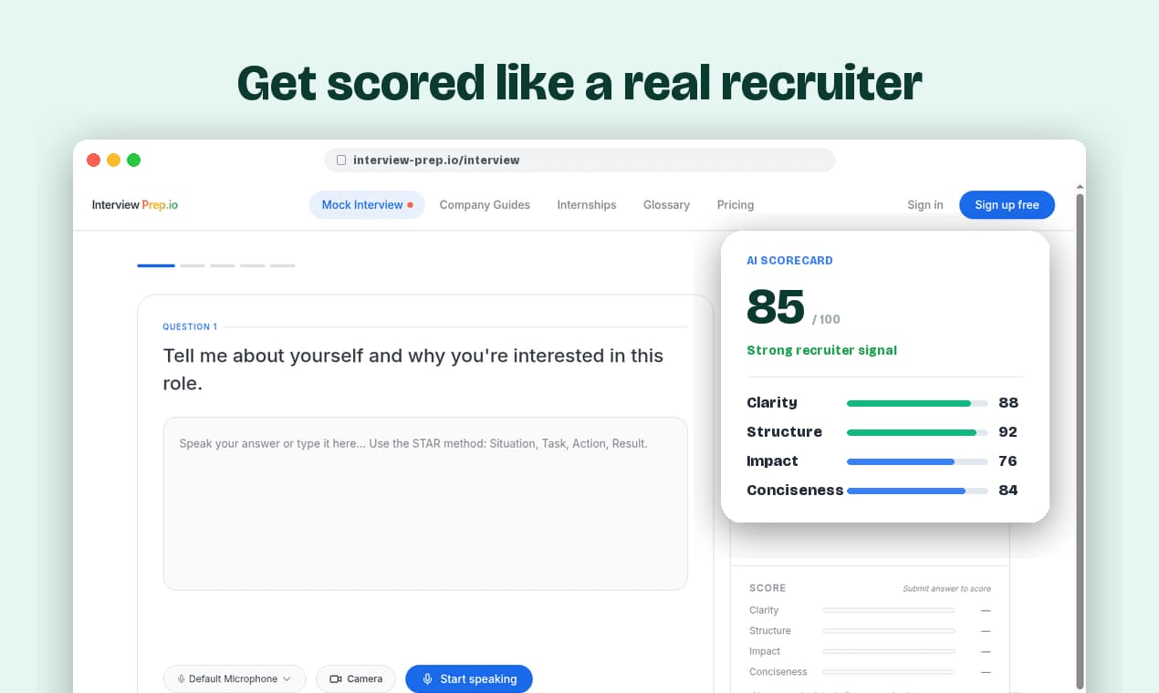 Interview-prep.io screenshot 1
