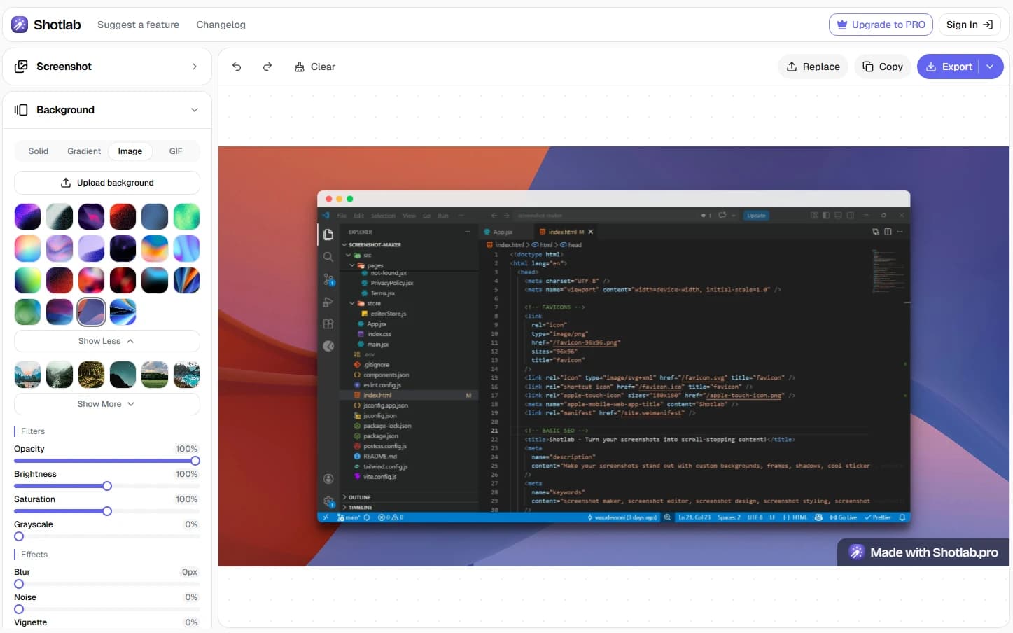 Shotlab screenshot 1