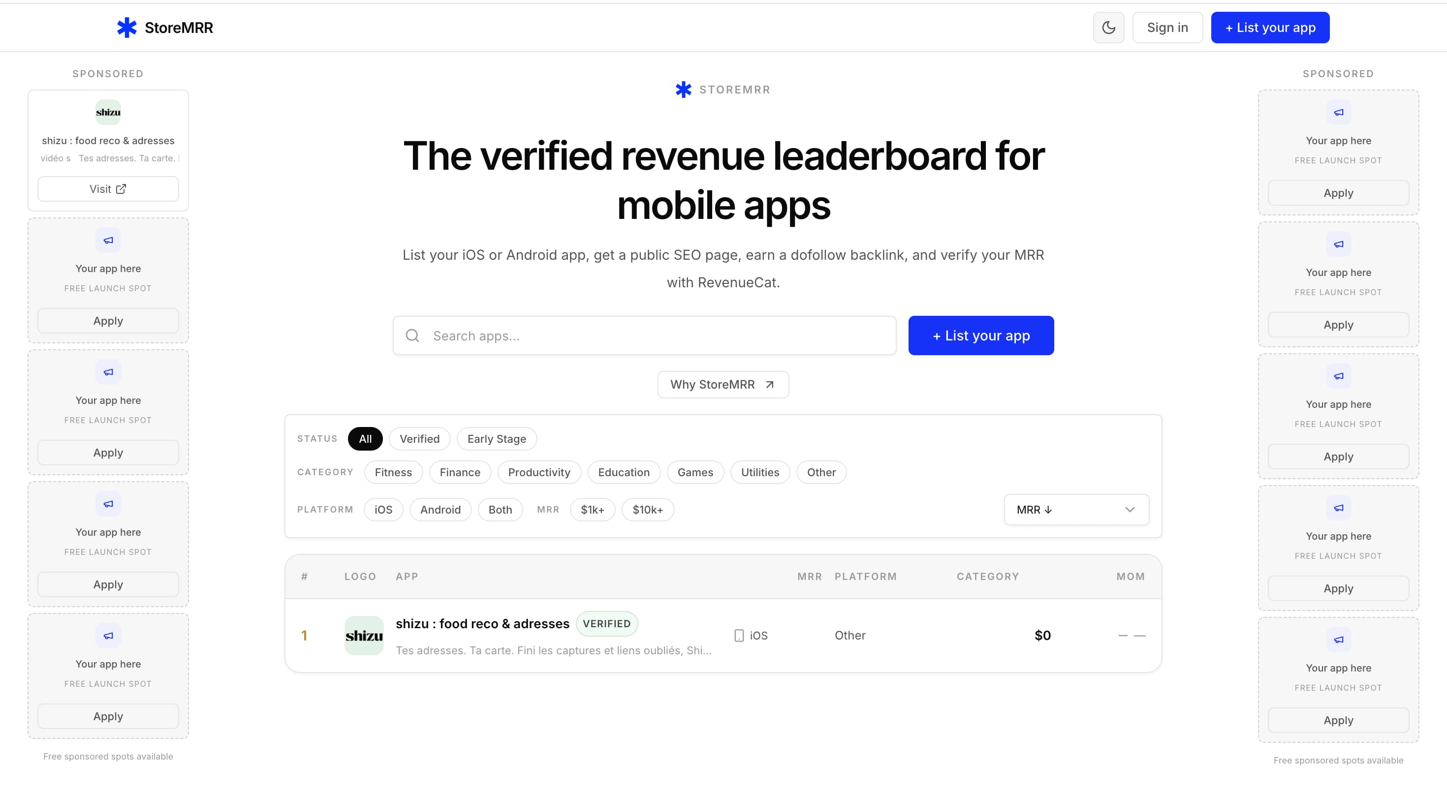 StoreMRR screenshot 1