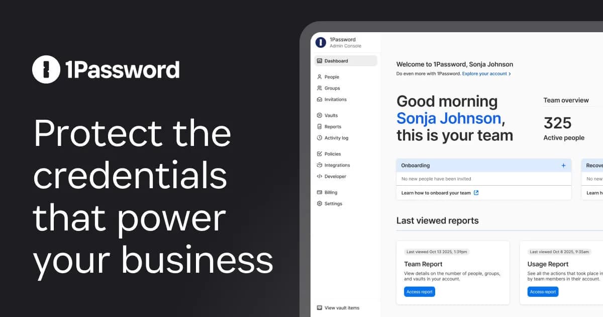 1Password screenshot 1