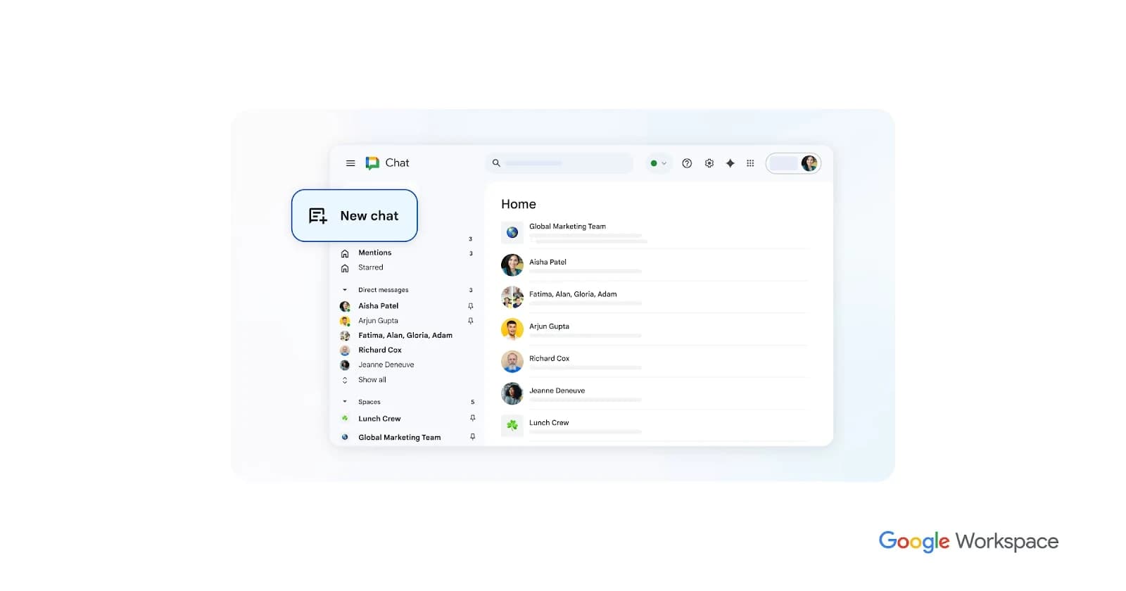 Google Chat screenshot 1