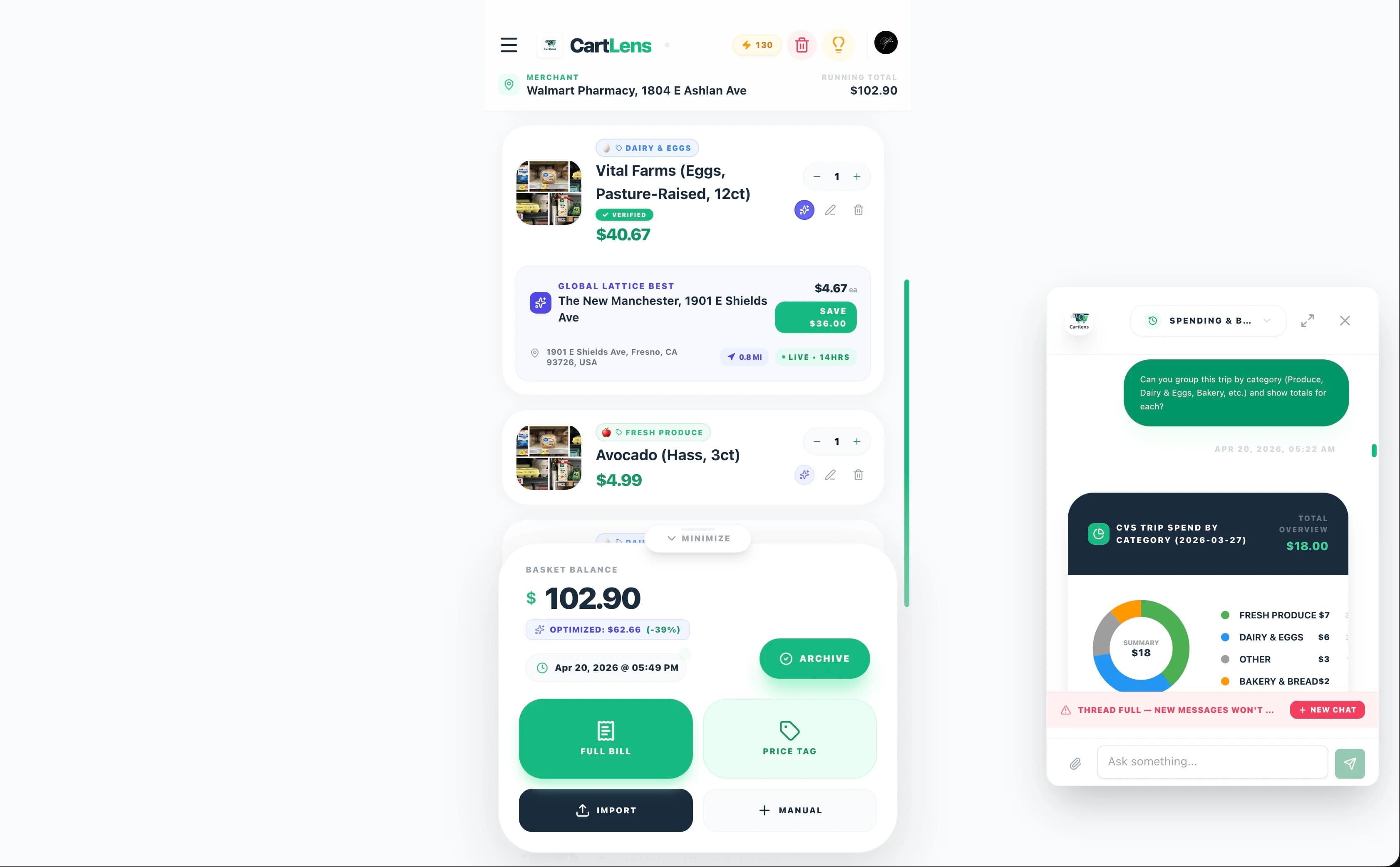 CartLens screenshot 1