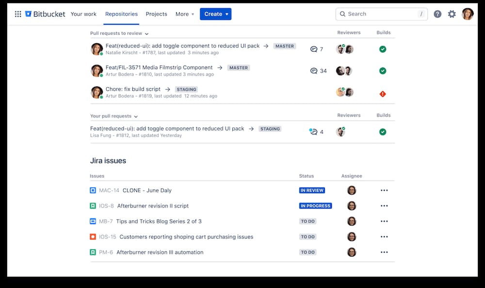 Bitbucket screenshot 1