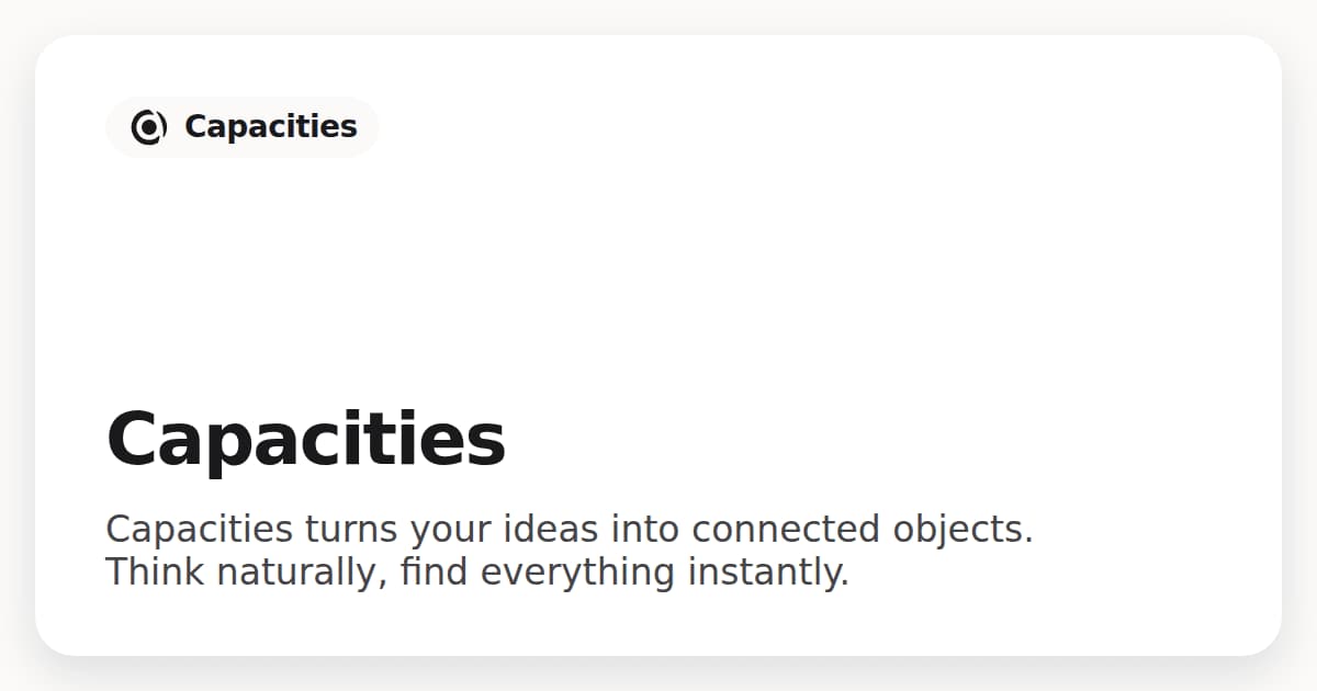 Capacities screenshot 1