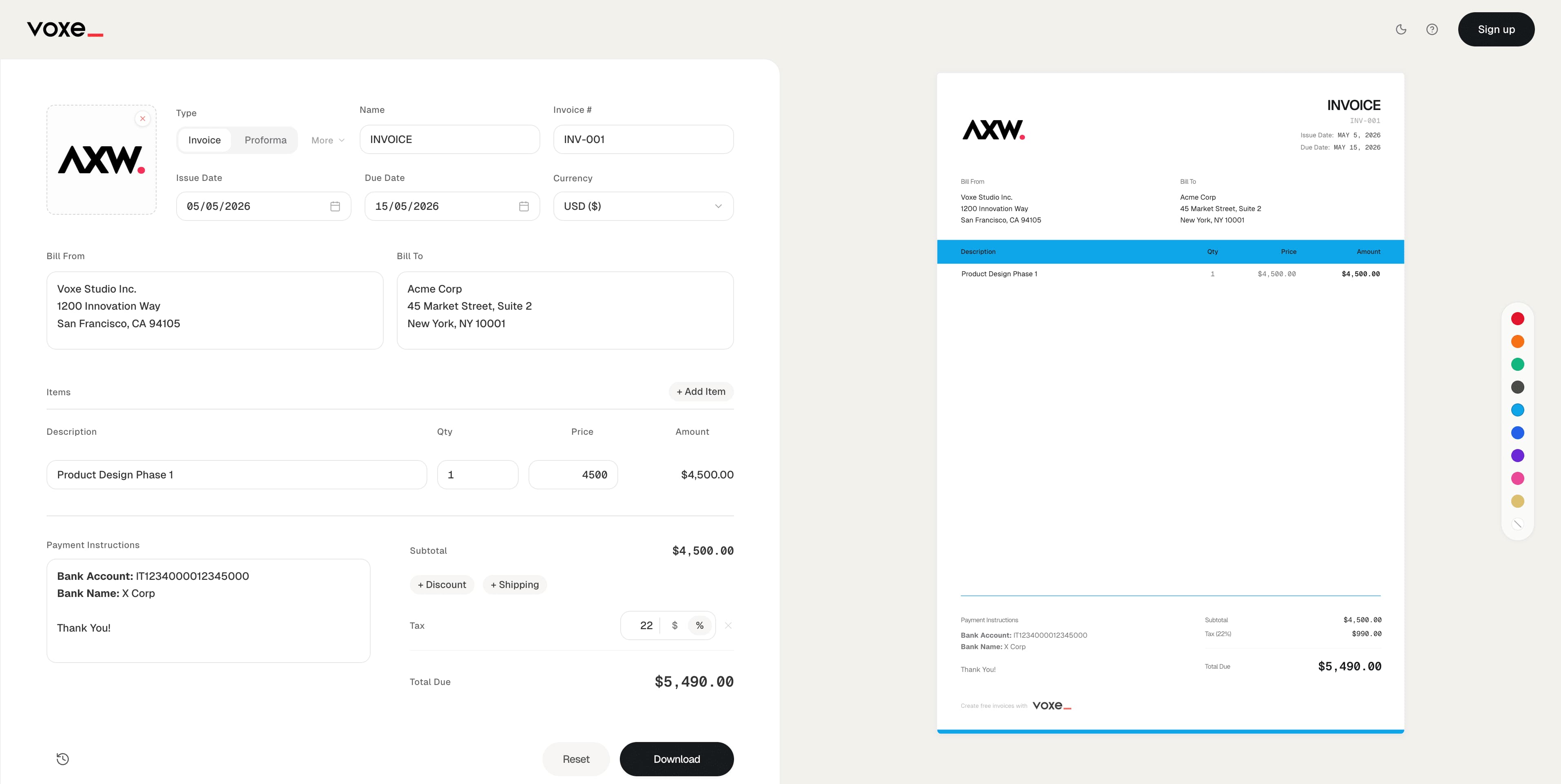 Voxe screenshot 1