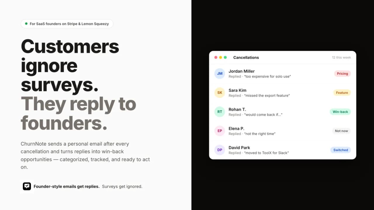 ChurnNote screenshot 1