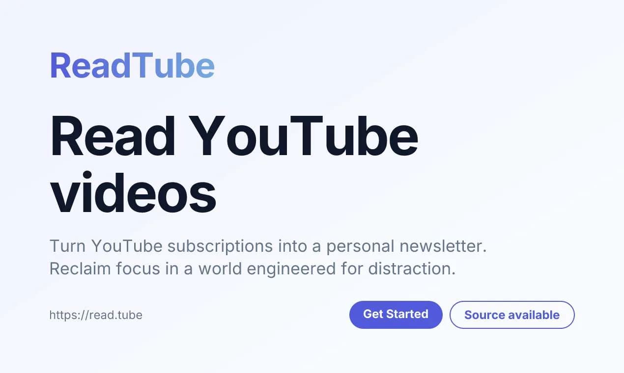 ReadTube screenshot 1