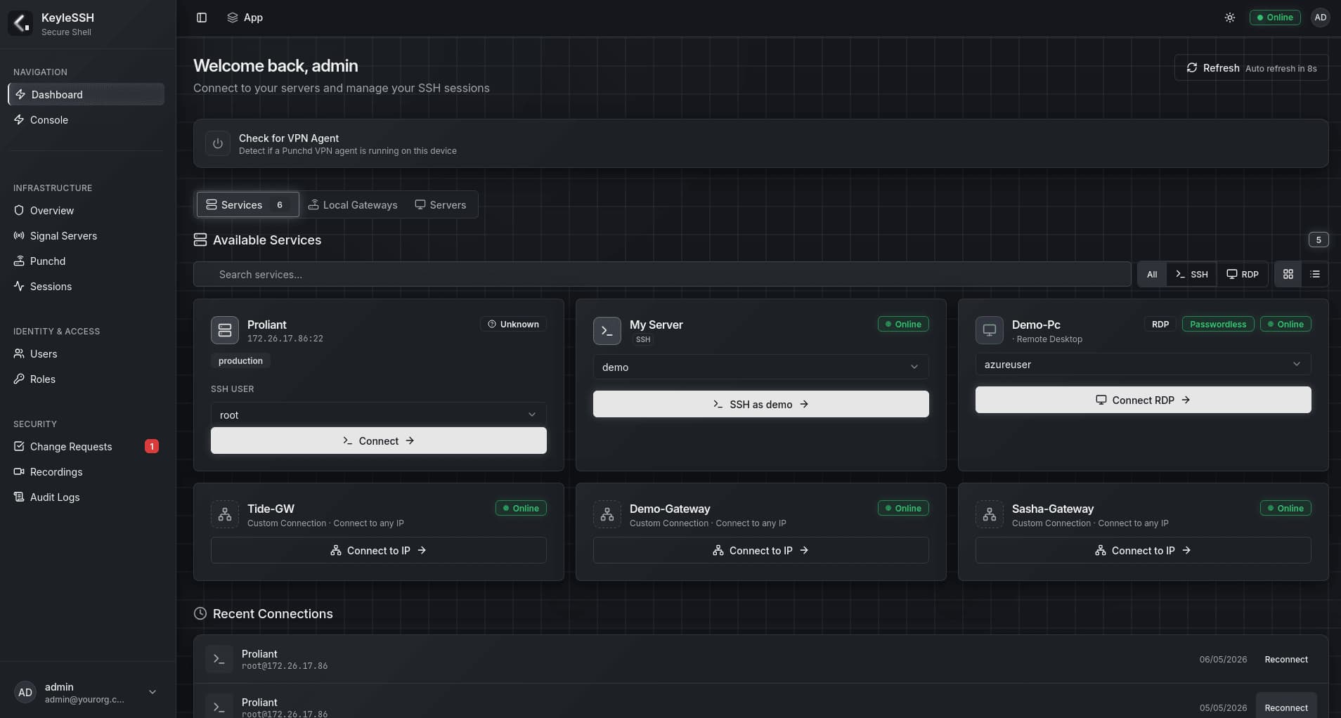 KeyleSSH screenshot 1