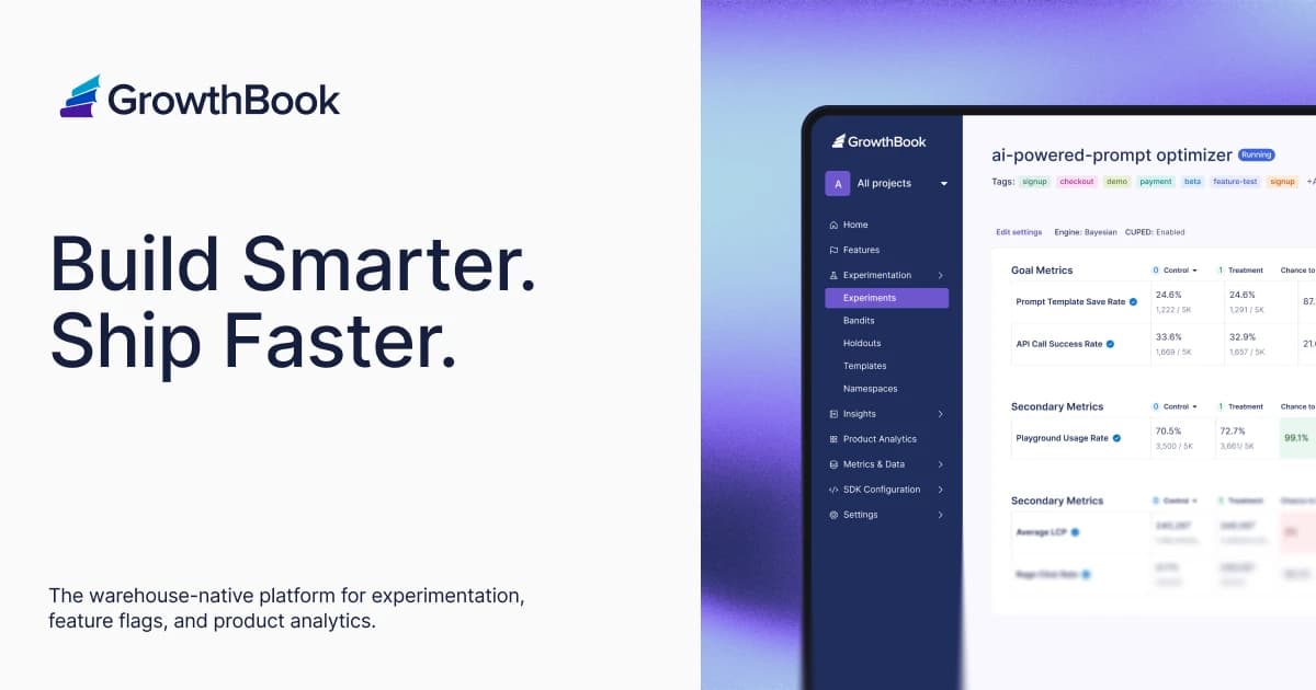 GrowthBook screenshot 1