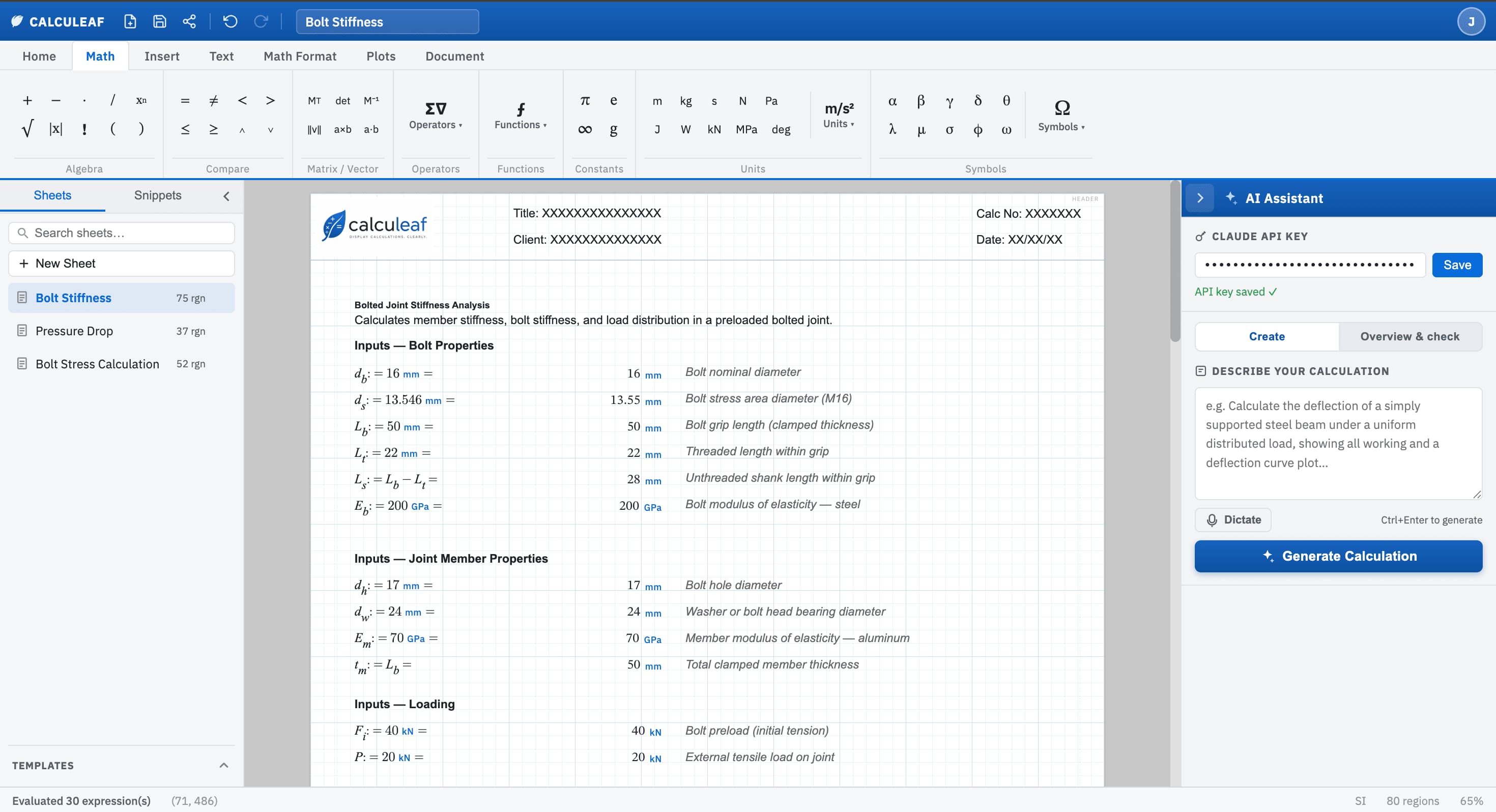 Calculeaf screenshot 1