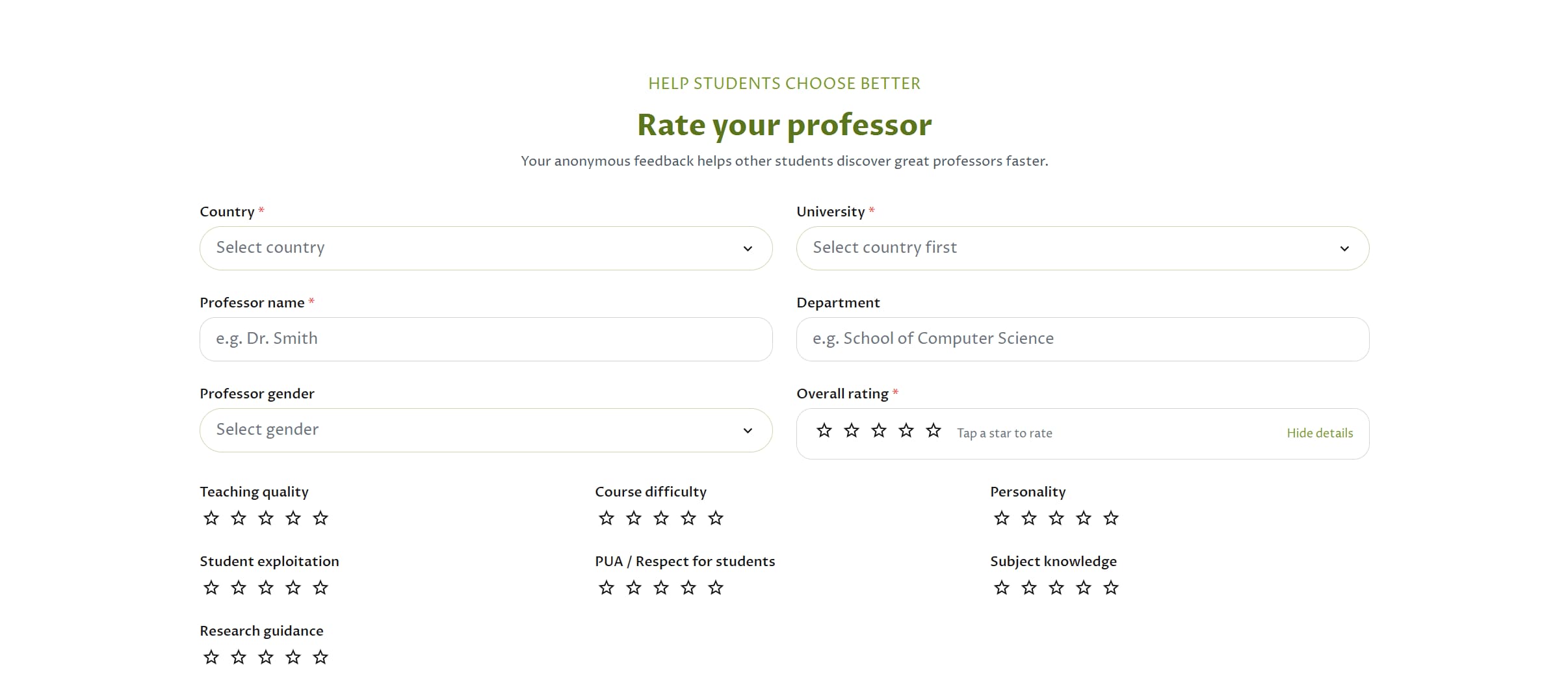Rate My Professors screenshot 1