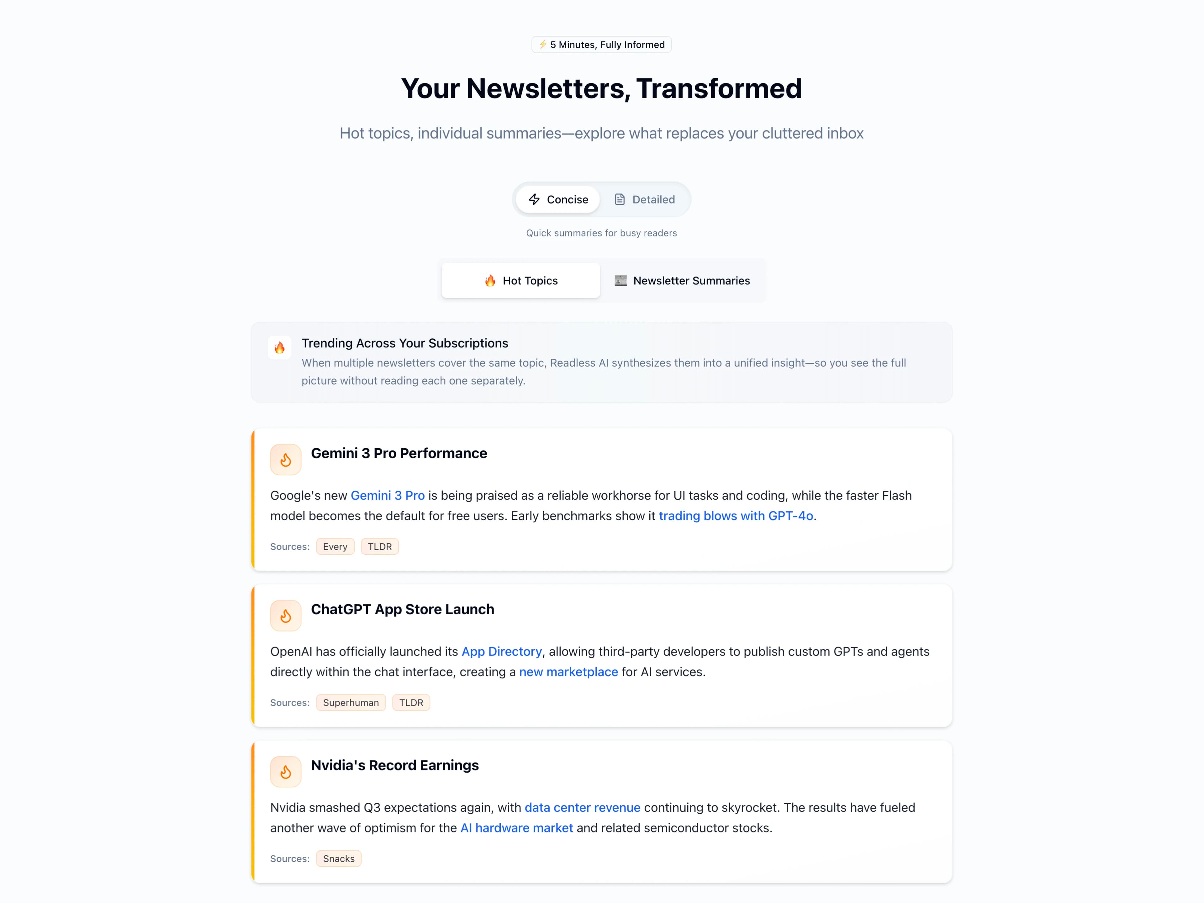 Readless screenshot 1