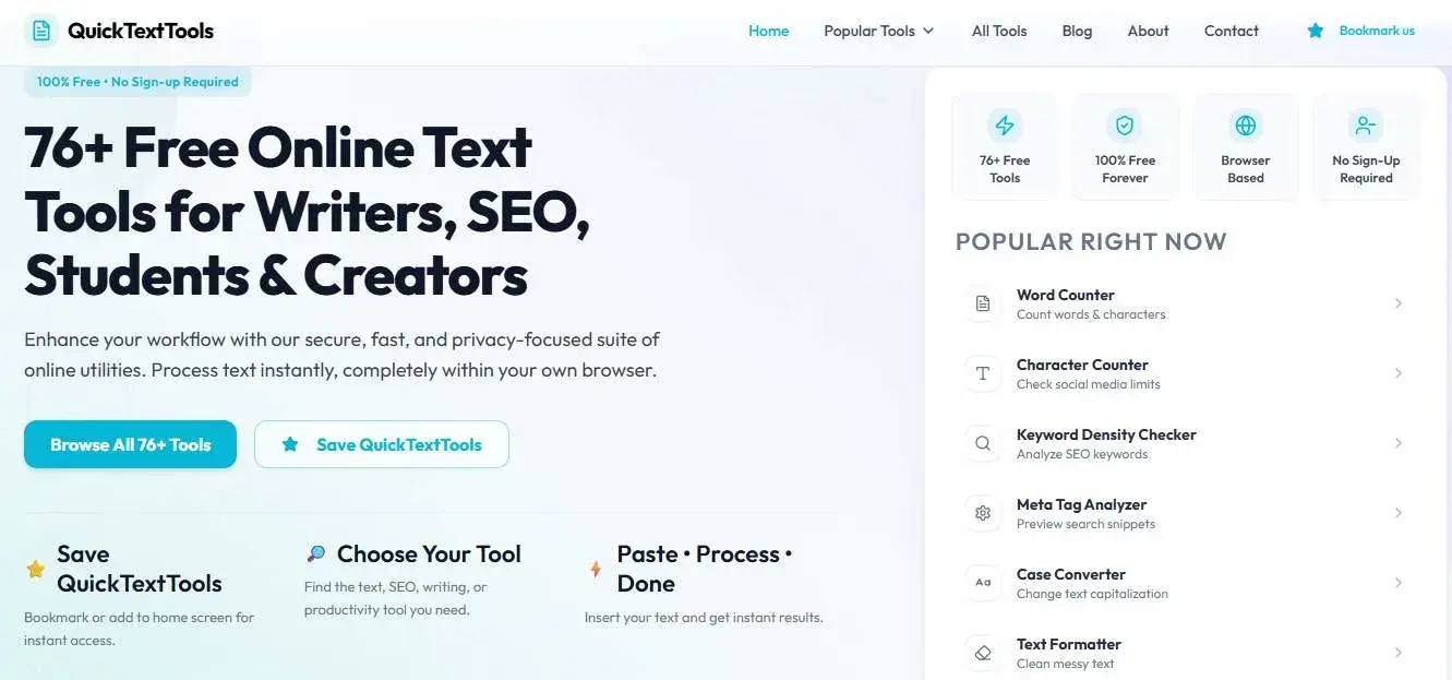 QuickTextTools screenshot 1