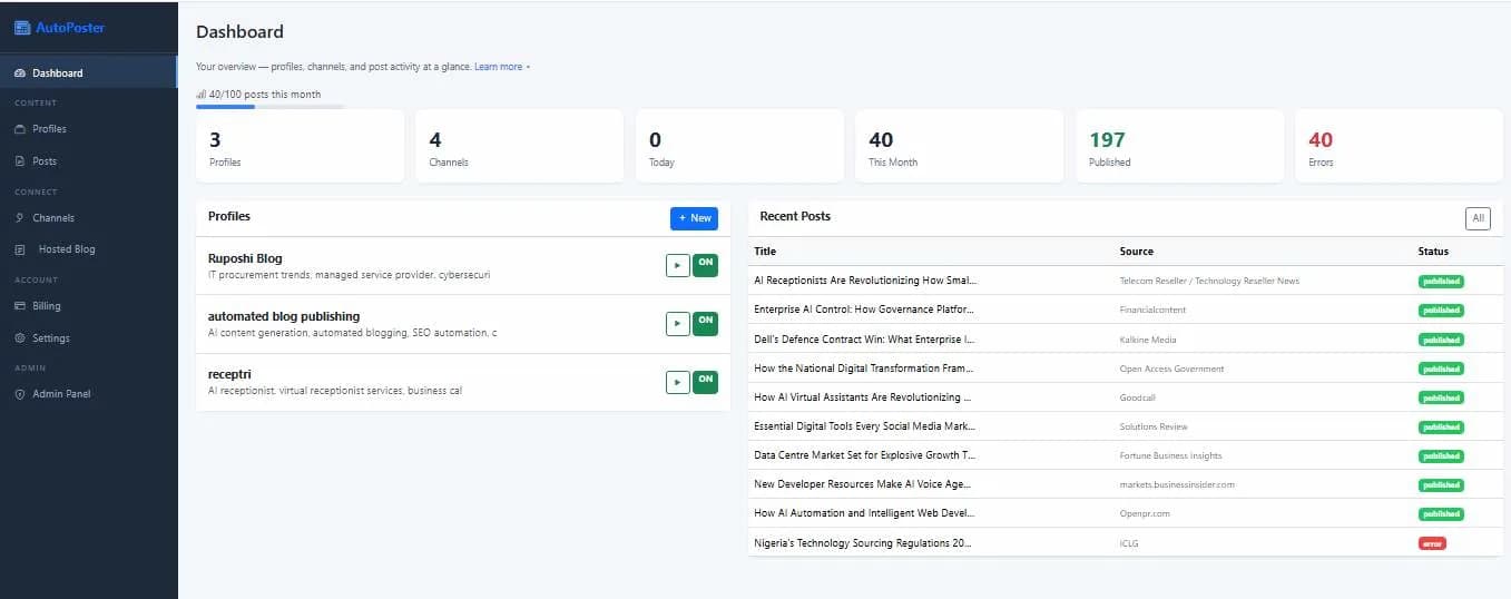 AIBlogMax screenshot 1