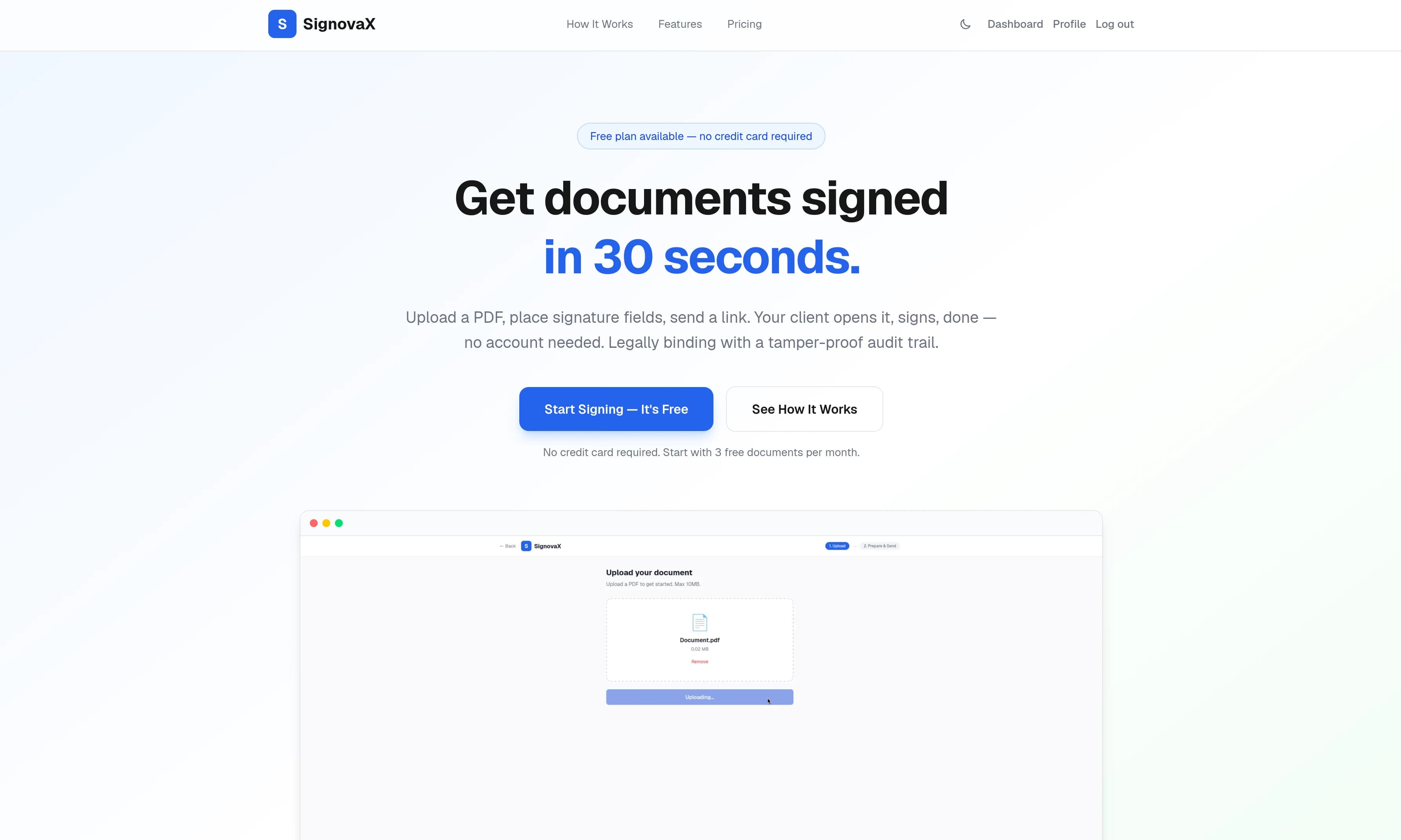 SignovaX screenshot 1