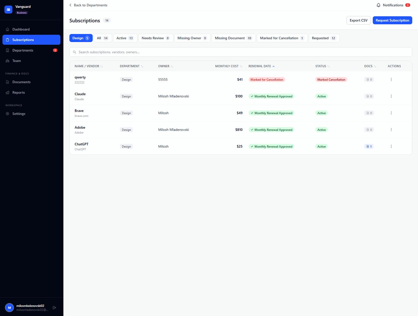Costloop screenshot 1