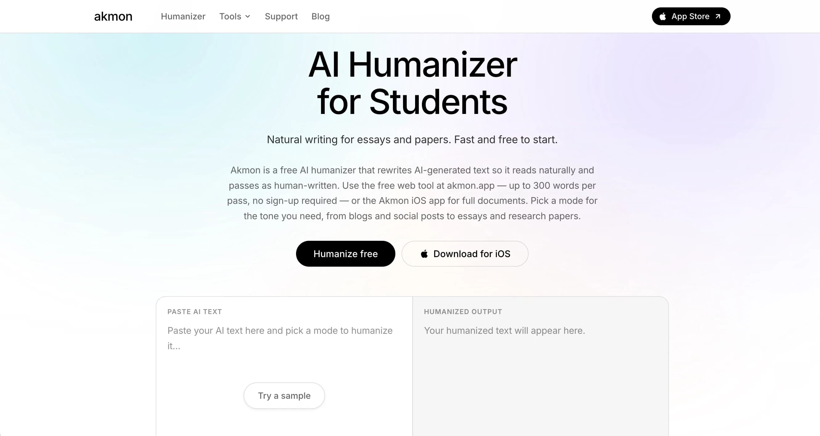 Akmon: AI Humanizer & Study Toolkit screenshot 1