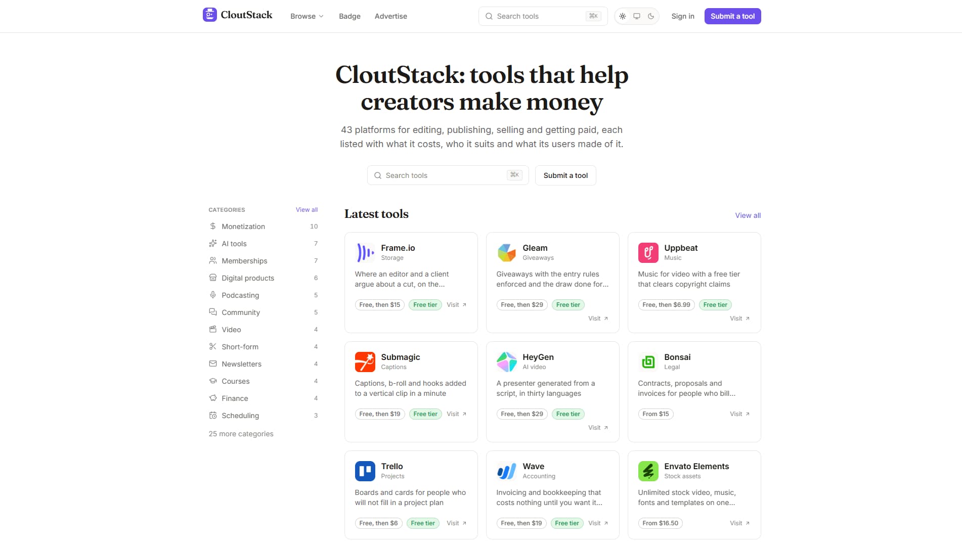 Cloutstack screenshot 1
