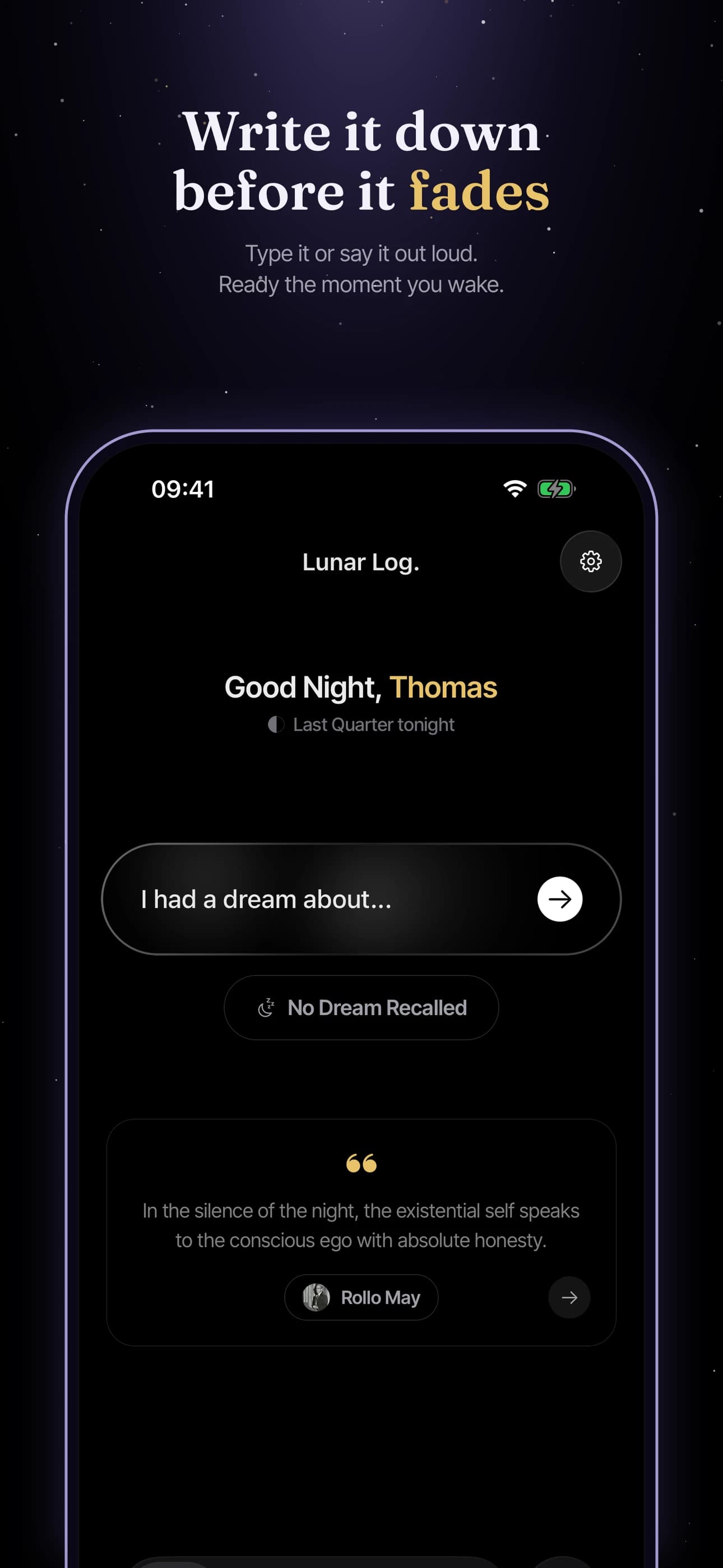 Lunar Log screenshot 1
