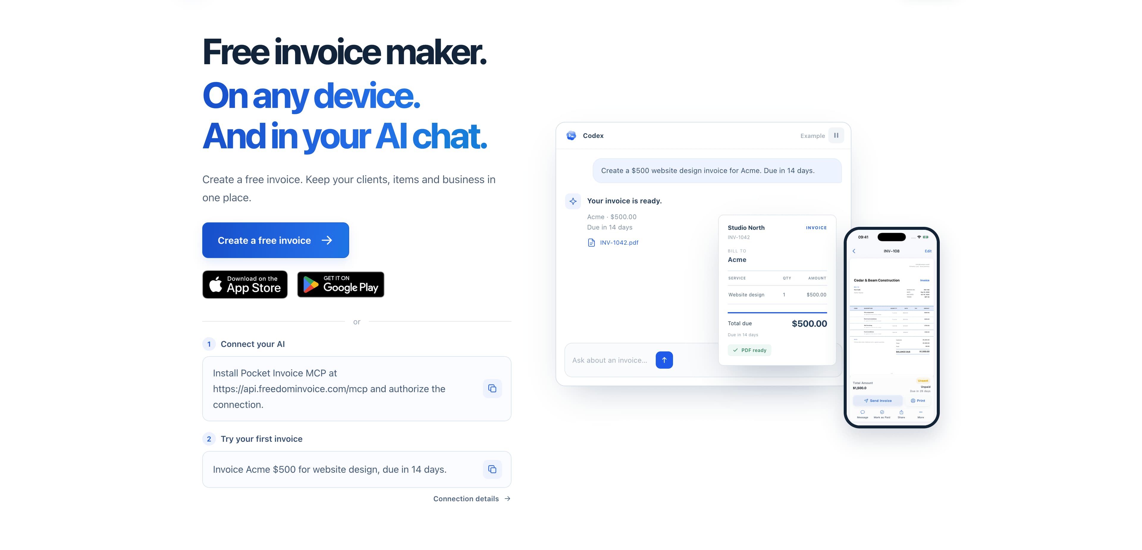 Pocket Invoice screenshot 1
